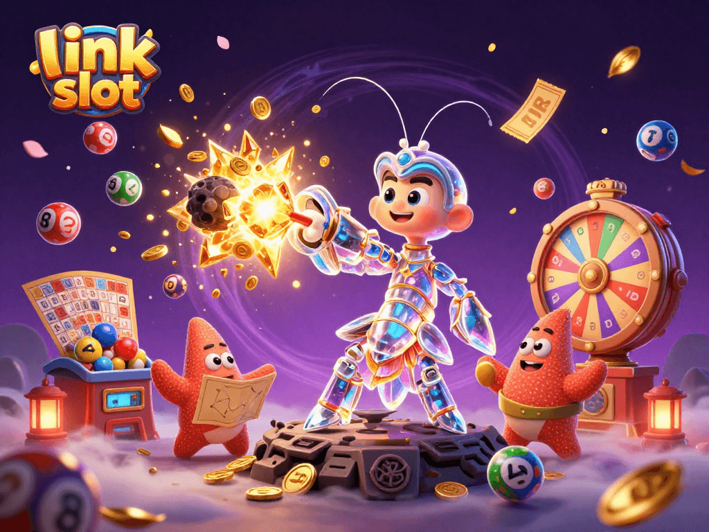 Experience dynamic gameplay with link slot and colorful casino elements in 3D!
