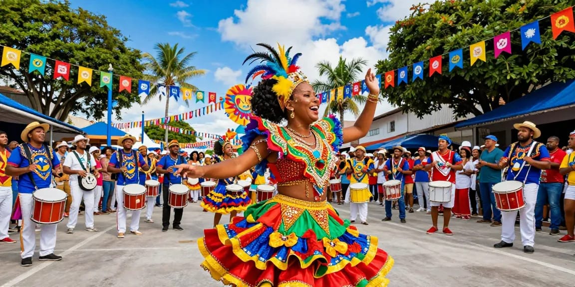Keluaran HK di Festival Parintins, penari tradisional dengan kostum berwarna cerah, atmosfer meriah, dan kebudayaan yang mencolok.