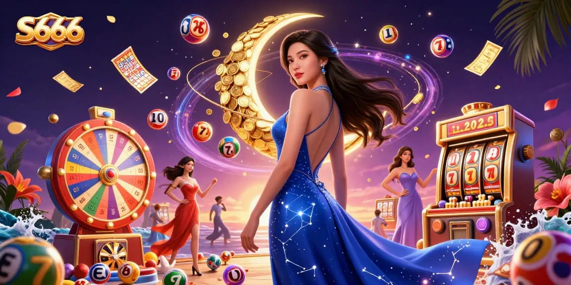 Engage in thrilling wins and excitement at S666 with dynamic lottery balls and rich casino game visuals.