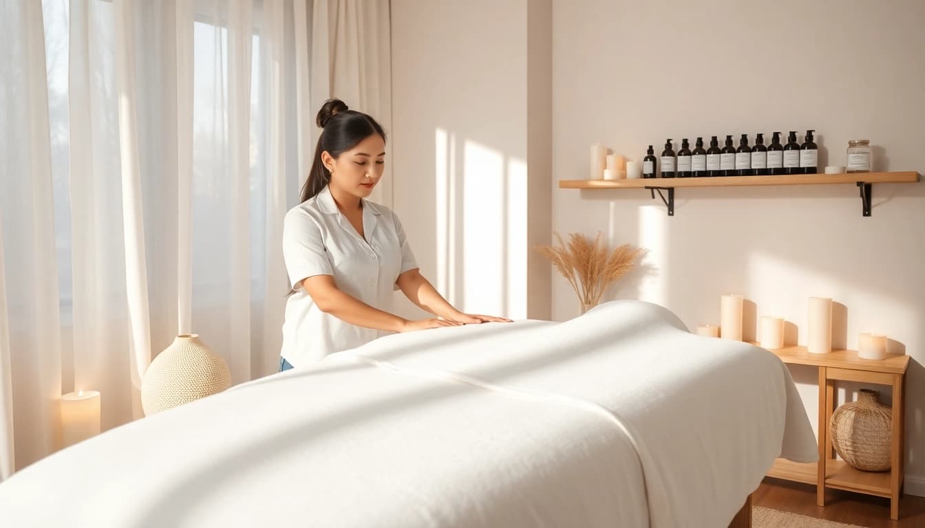 Experience peaceful 평택출장마사지 service in a tranquil home setting.