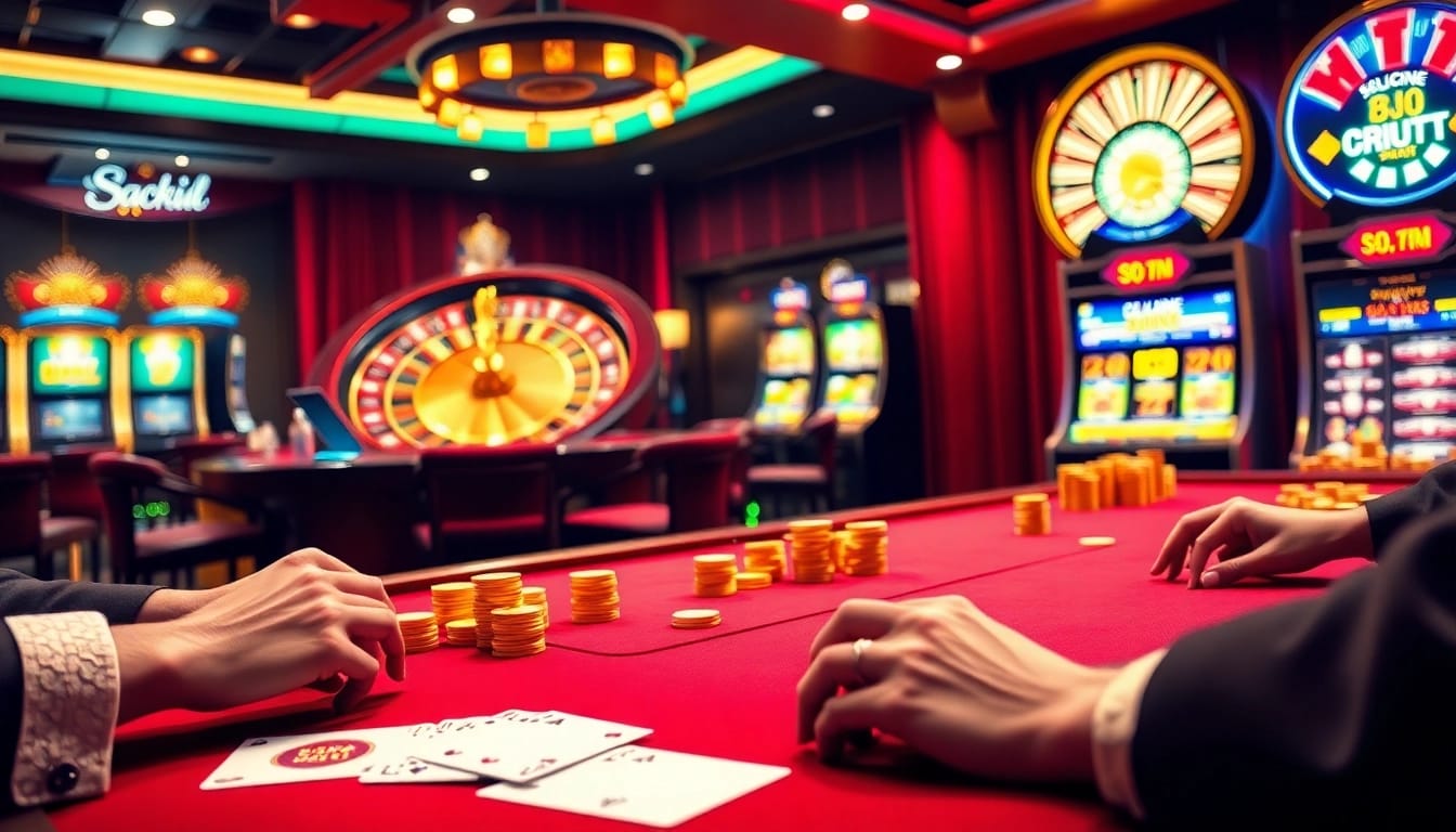 Experience thrilling moments at Boosterjp with players engaged at a luxurious poker table.