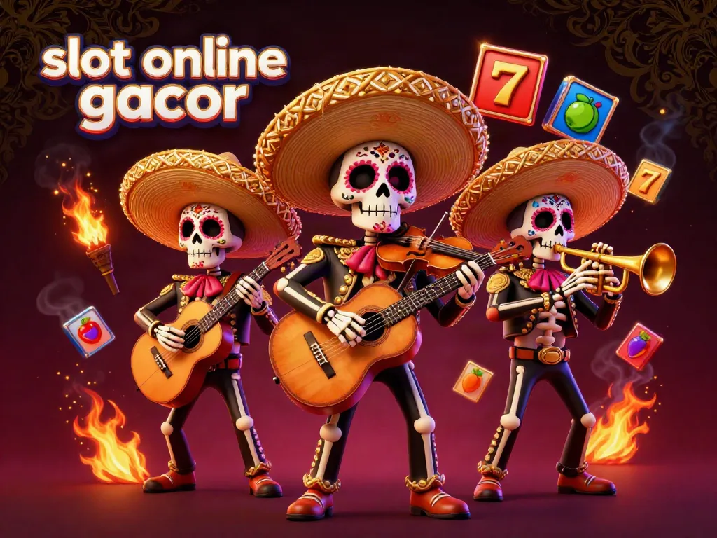 Experience thrilling slot online gacor action with a lively mariachi band and vibrant game elements.