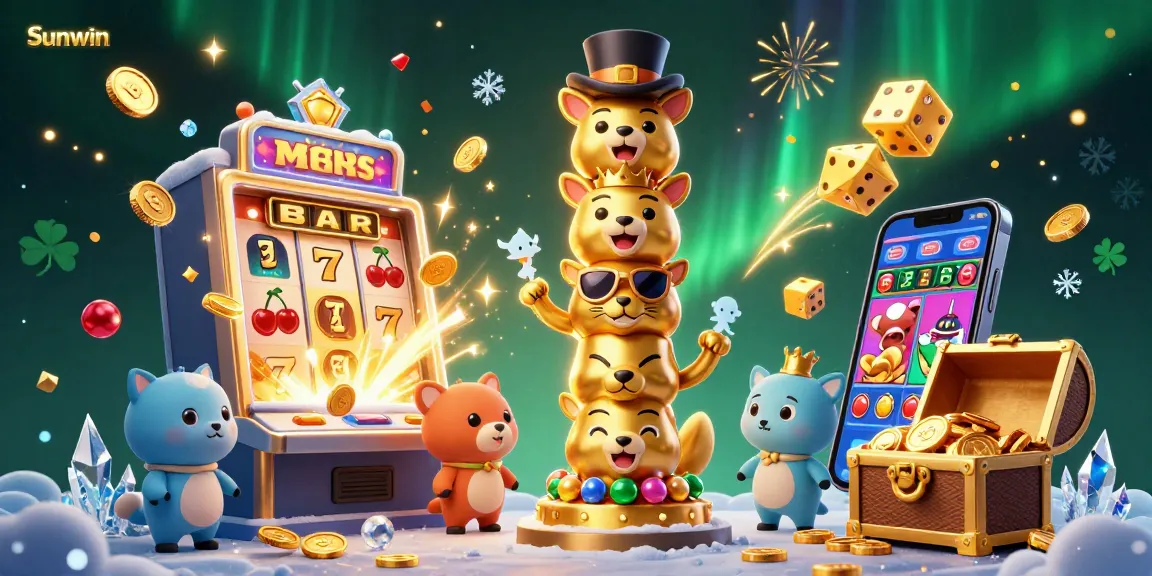 Experience Sunwin's vibrant casino world with colorful graphics and exciting betting elements.