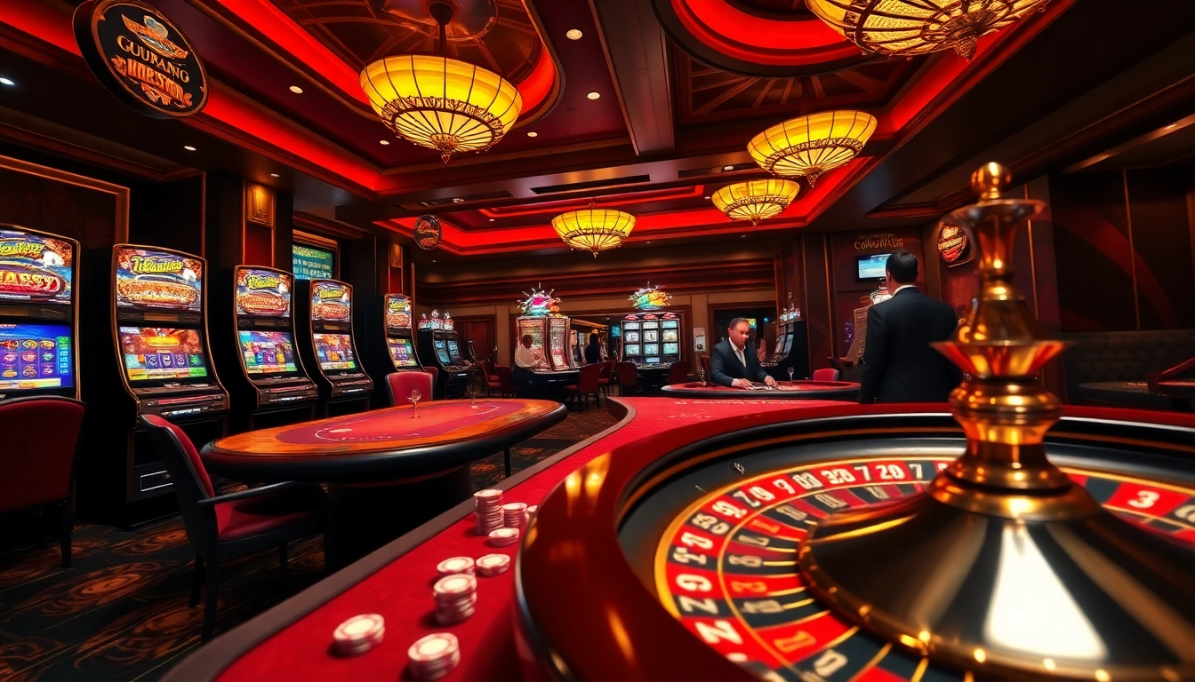 Experience thrilling wins at Luckwin Casino with vibrant slot machines and poker tables.