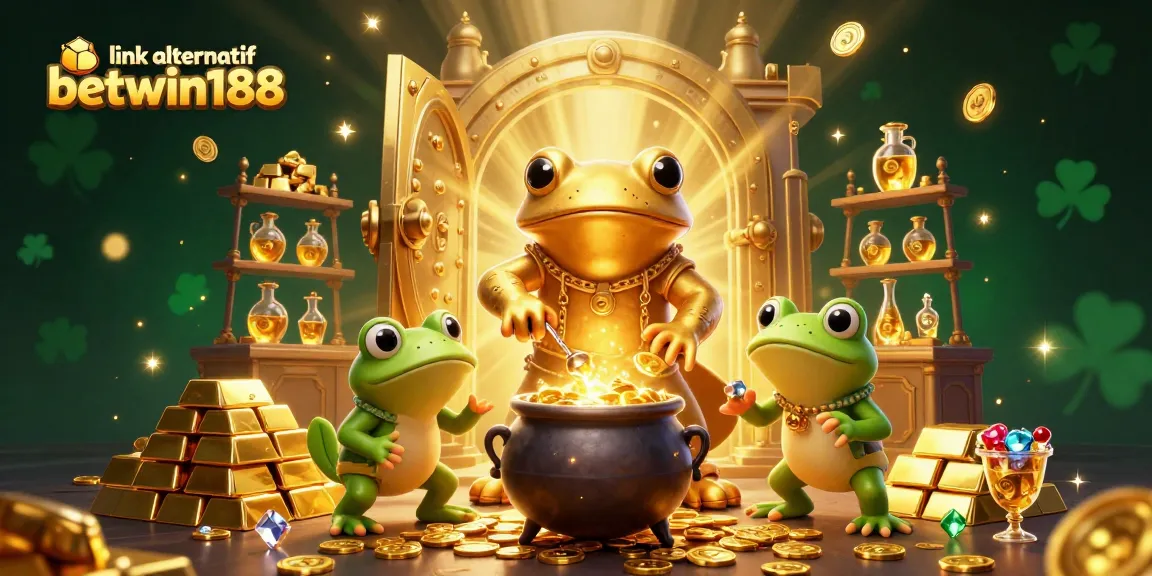 Experience the enchantment of link alternatif betwin188 with golden treasures in a mystical gambling scene.