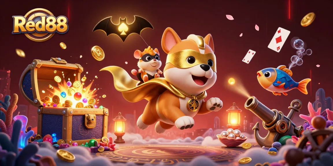 Red88 players enjoy thrilling winnings as a superhero dog and hamster soar among riches