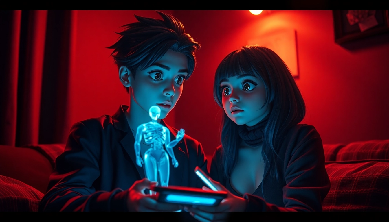 Engaging NSFW character interaction with AI companion in a cozy digital environment.