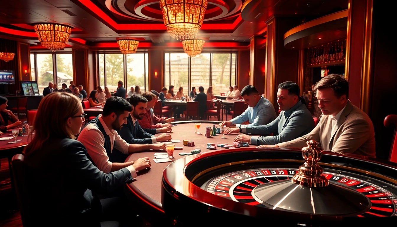 Engaging players in a luxurious casino featuring raja 88-themed gambling elements.