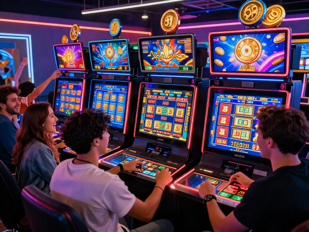 Exciting gaming scene featuring players enjoying various toto slot games in a vibrant online casino atmosphere.