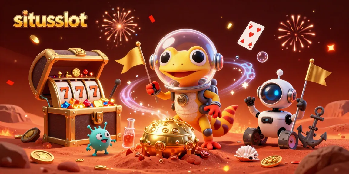 Slot beruntung dan karakter unik di kasino digital situsslot yang ceria.
