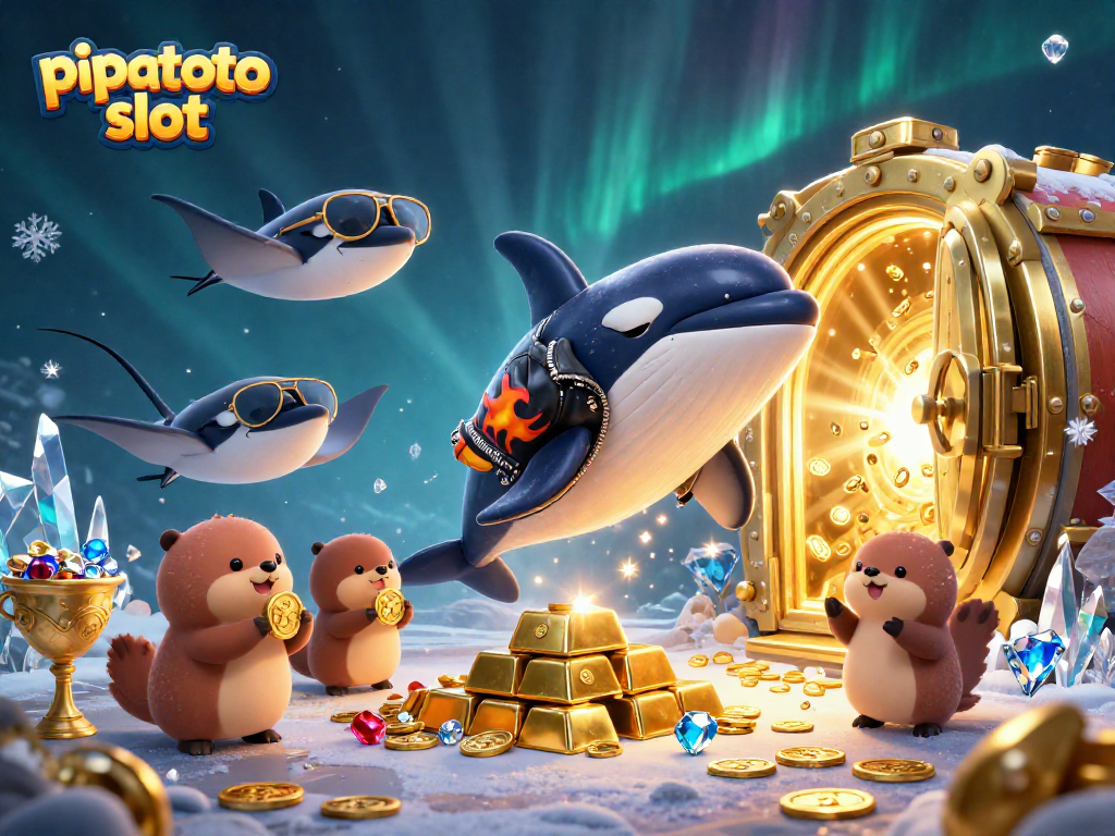Pipatoto slot brings excitement as an orca, stingray, and otters celebrate with golden treasures.