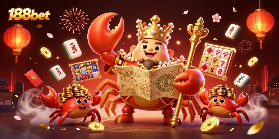 Experience thrilling wins with 188bet's captivating slot games in vibrant 3D illustration.