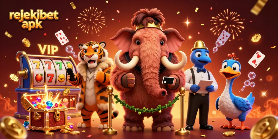 Experience thrilling wins with rejekibet apk in this vibrant casino illustration.
