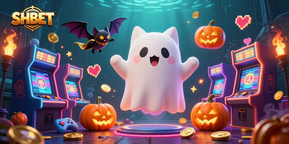 Experience thrilling gaming at SHBET with our haunted casino digital illustration showcasing vibrant characters and elements.