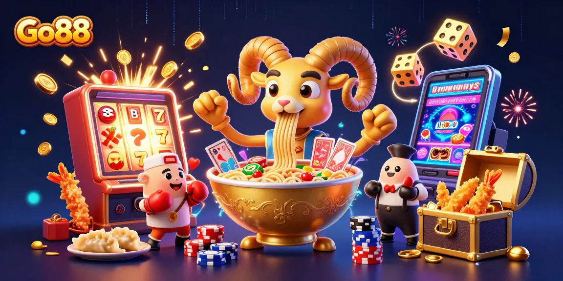Engage with Go88 while playing cards and stacking chips in a vibrant casino atmosphere