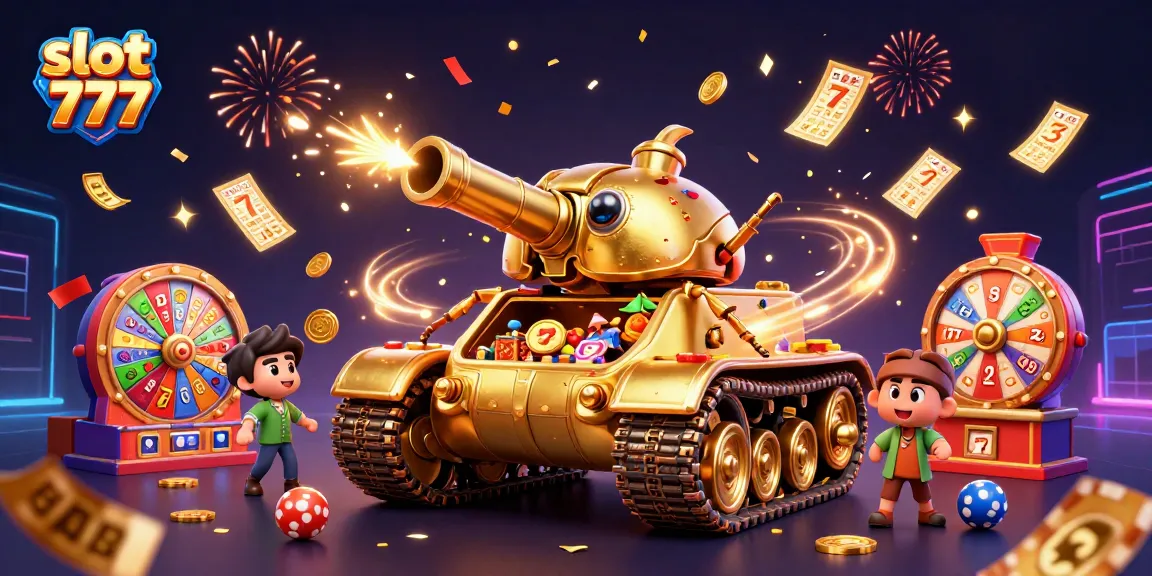 Experience the thrill of slot 777 in a dynamic casino scene with colorful elements exploding in excitement.