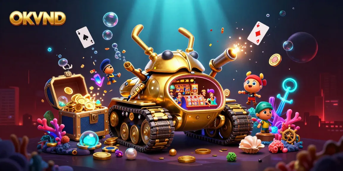 Experience OKVND's thrilling casino adventure within a magical golden beetle tank!