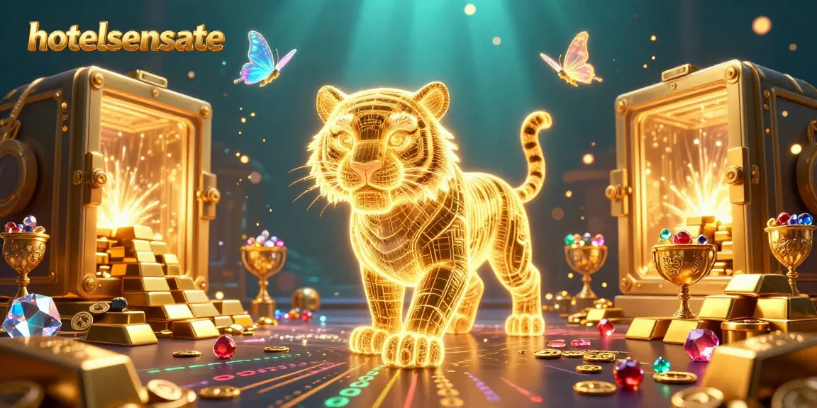Experience vibrant gameplay at hotelsensunte with dazzling golden treasures and digital gaming energy shining bright.