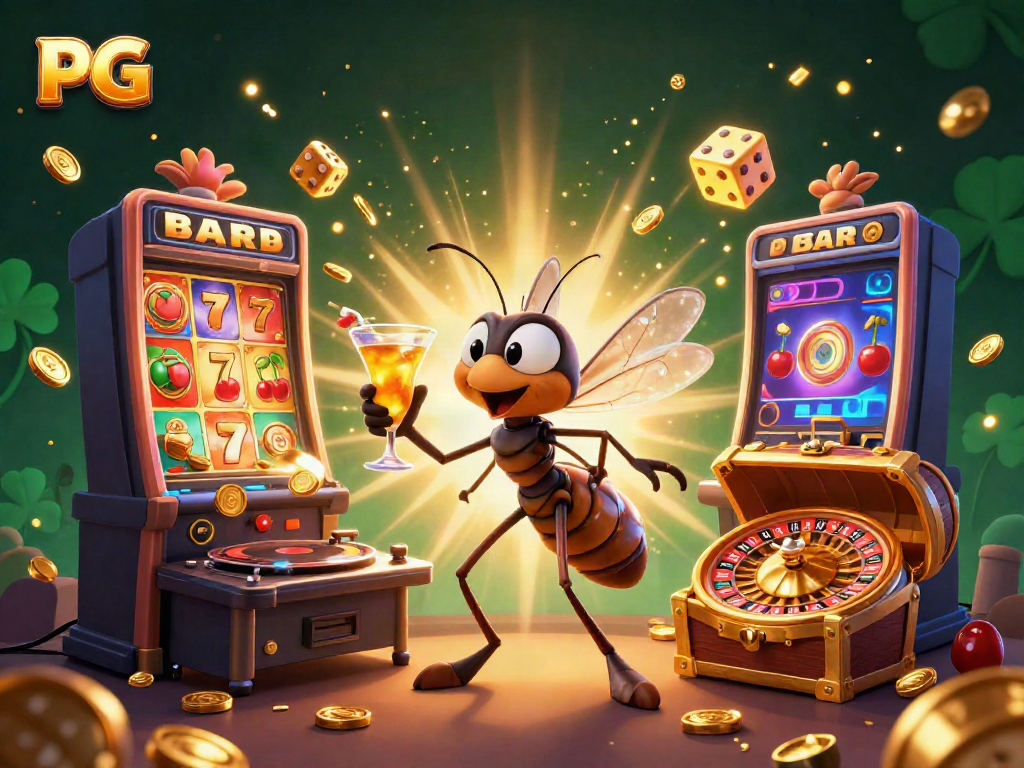 Experience the thrill of PG สล็อต with exciting characters and vibrant casino elements bursting with energy.