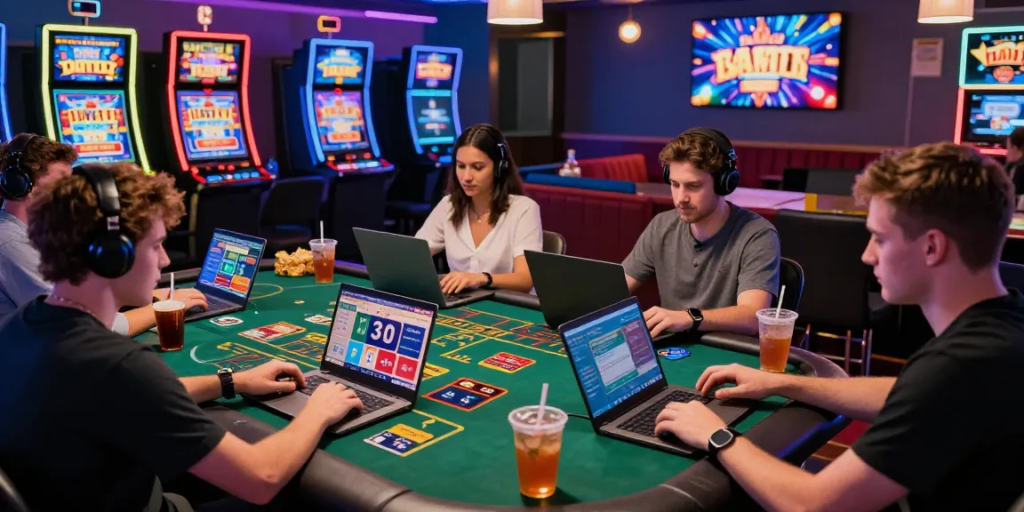 UK players enjoying credit card casinos at https://euf.co.uk surrounded by vibrant gaming visuals.