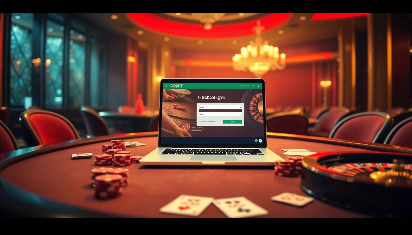 Experience sbobet login indonesia with thrilling online betting at a luxurious casino table.