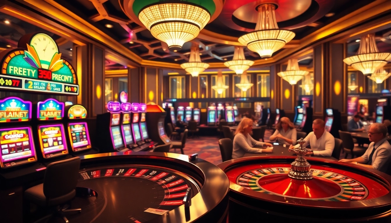 Experience the thrill of idnslot at an elegant casino with vibrant slot machines and dynamic gaming.
