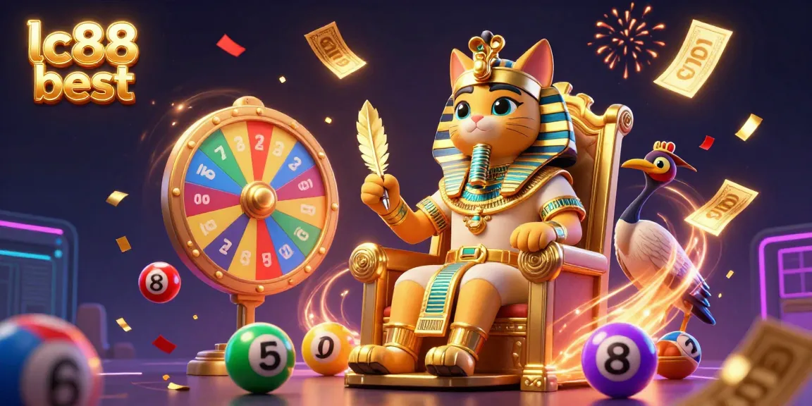 Experience the excitement of lc88 best with vibrant lottery elements and a celebratory atmosphere in this dynamic casino illustration.