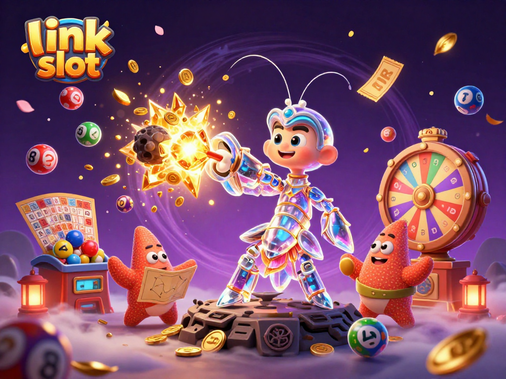 Experience dynamic gameplay with link slot and colorful casino elements in 3D!