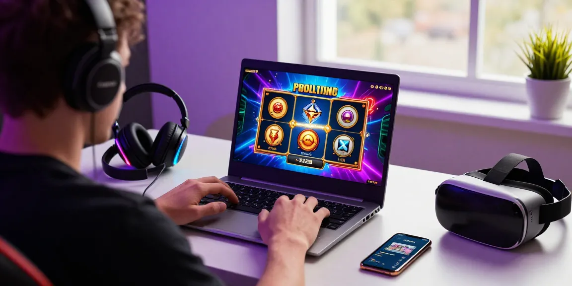 Pengalaman bermain slot online di COLOKSGP dengan tampilan grafis yang menarik dan aksesori gaming modern.