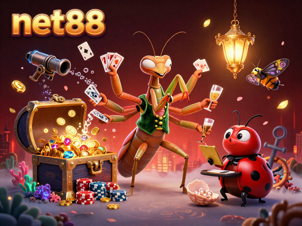Experience thrilling gameplay at net88 with a vibrant casino scene featuring dynamic characters and rich details.