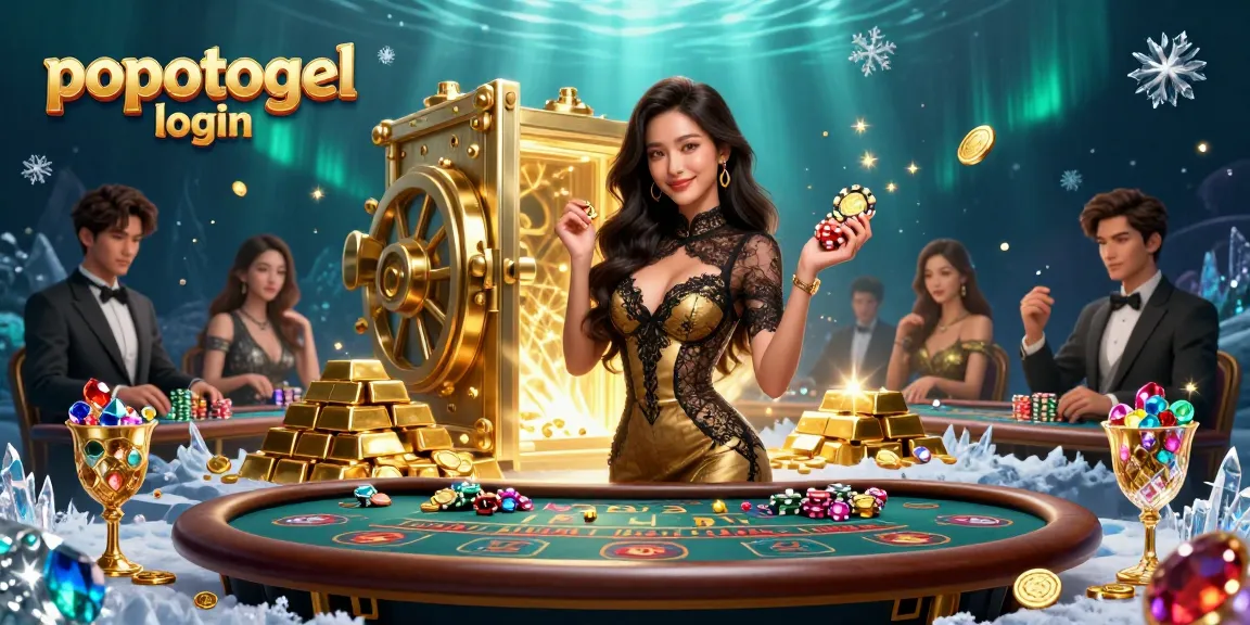 Experience popotogel login through a thrilling scene at a VIP baccarat table with glamorous elements.