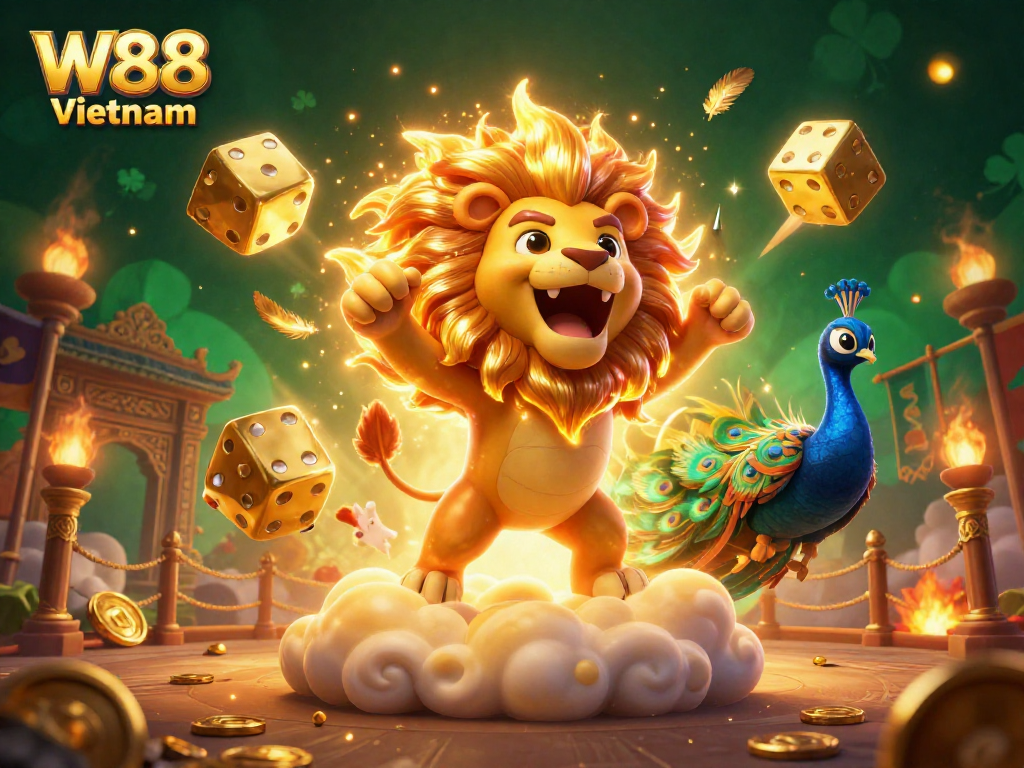 W88 Vietnam এর রিয়েলি বাজি ধরুন উজ্জ্বল সোনালী ম্যানের সিংহের সাথে!
