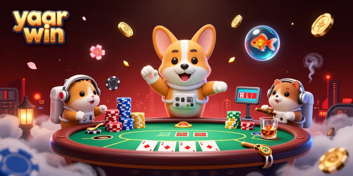 Experience thrilling gameplay with yaar win in a vibrant space casino scene featuring unique characters and game elements.