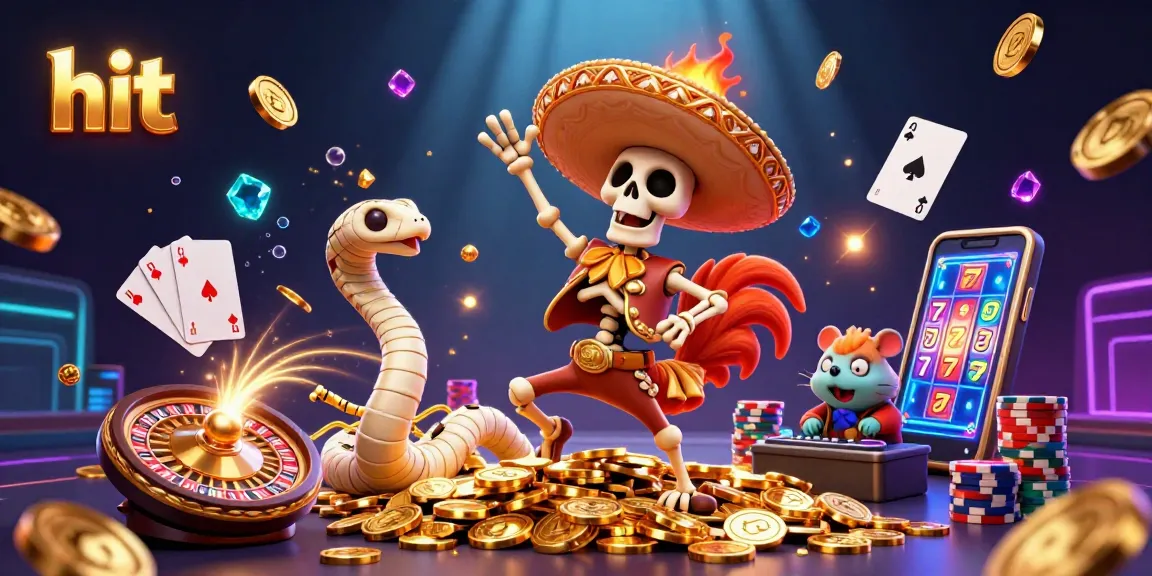 Experience the thrill of hit gaming with vibrant characters celebrating a jackpot in a lively casino scene.