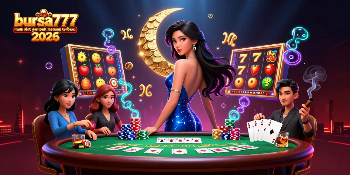 Experience bursa777 main slot gampang menang terbaru 2026 with thrilling slot games and elegant design in this vibrant casino scene.