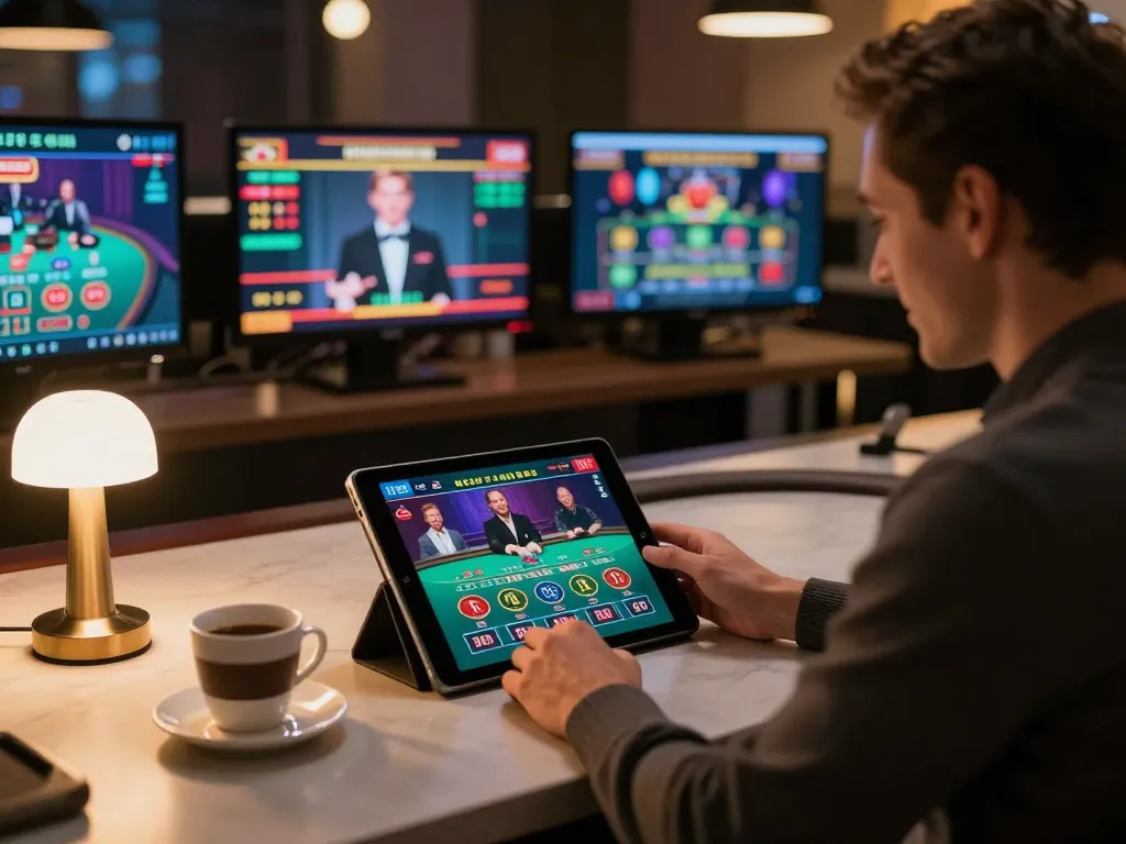situs gacor players engaging in live dealer games with excitement and strategy