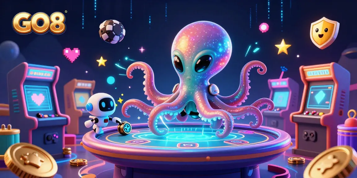 Engage in thrilling gameplay with GO8's captivating alien-themed casino experience featuring poker elements.