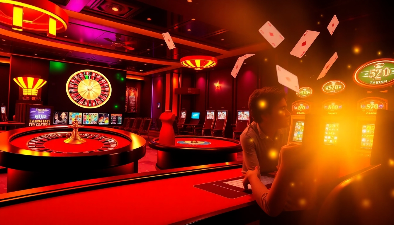 Engaging casino atmosphere showcasing players enjoying games at https://bl555.exchange/ with vibrant colors.