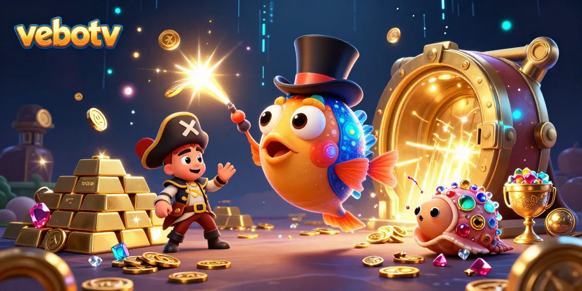 Join the excitement with vebotv as the anglerfish lights up the scene, attracting golden coins.