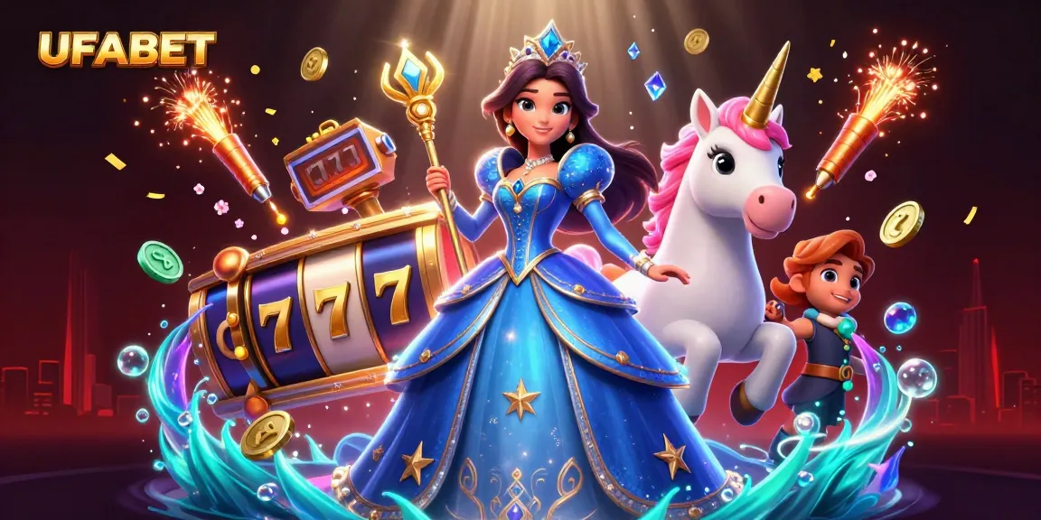 Experience thrilling gameplay at UFABET with vibrant 3D illustrations of casino excitement.
