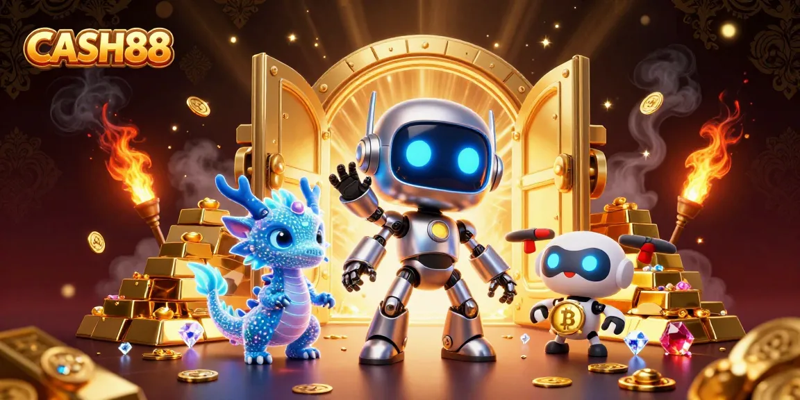 Join the excitement at CASH88 with a vibrant illustration showcasing thrilling casino gaming elements.