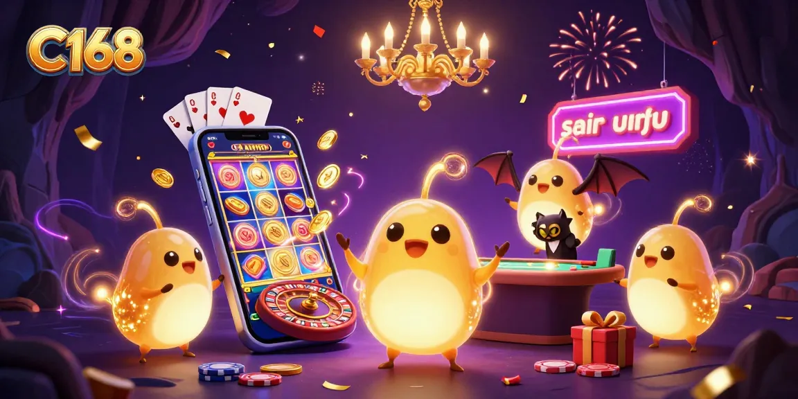 Experience thrilling gameplay at C168 with vibrant casino elements illuminating a magical scene.
