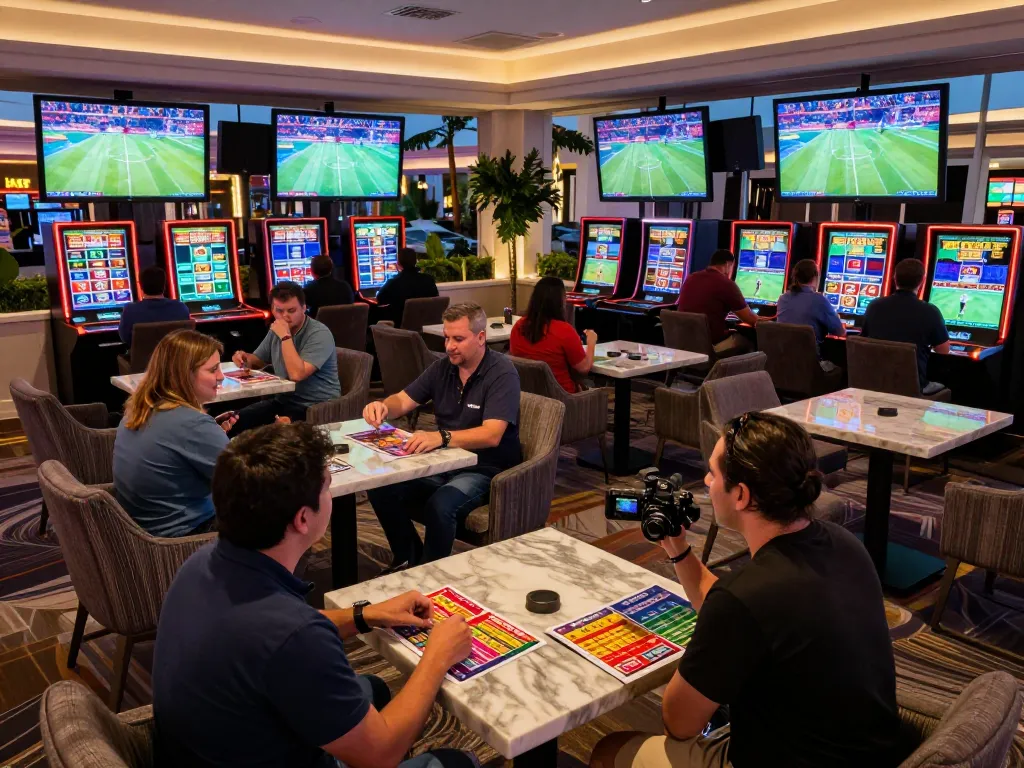 Betting excitement at a vibrant Las Vegas lounge showcasing dh 88 sports event wagering.