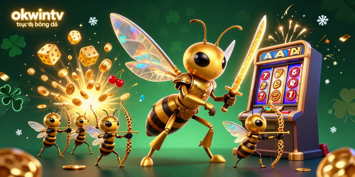 Experience exciting okwintv trực tiếp bóng đá action with dynamic casino elements and vibrant characters.