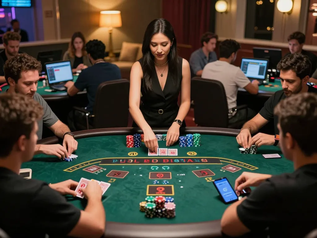 SC88 online casino players actively engaging in baccarat strategy with live dealer