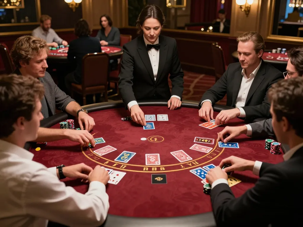 MM88 blackjack table with players strategizing during intense gameplay
