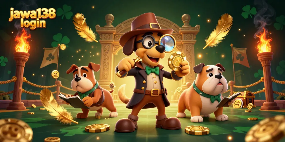 Menangkan taruhan poker di login jawa138 dengan detektif dan anjing bulldog yang mencari petunjuk emas.
