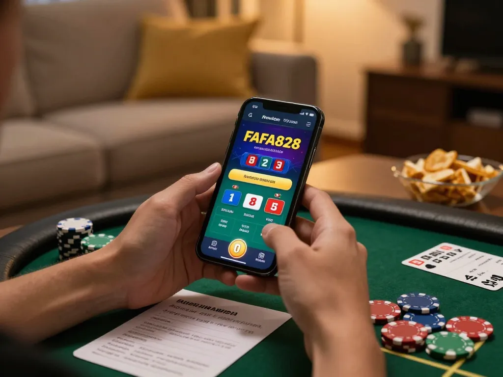 นักพนันที่มีส่วนร่วมวางกลยุทธ์บนแพลตฟอร์มเกมมือถือ FAFA828 กำลังสนุกกับโป๊กเกอร์ออนไลน์ในบรรยากาศที่อบอุ่น