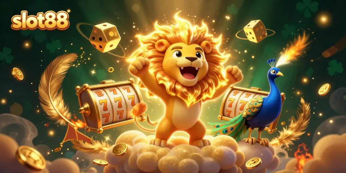 Mainkan slot88 dengan antusiasme dikelilingi karakter menarik dan simbol keberuntungan.
