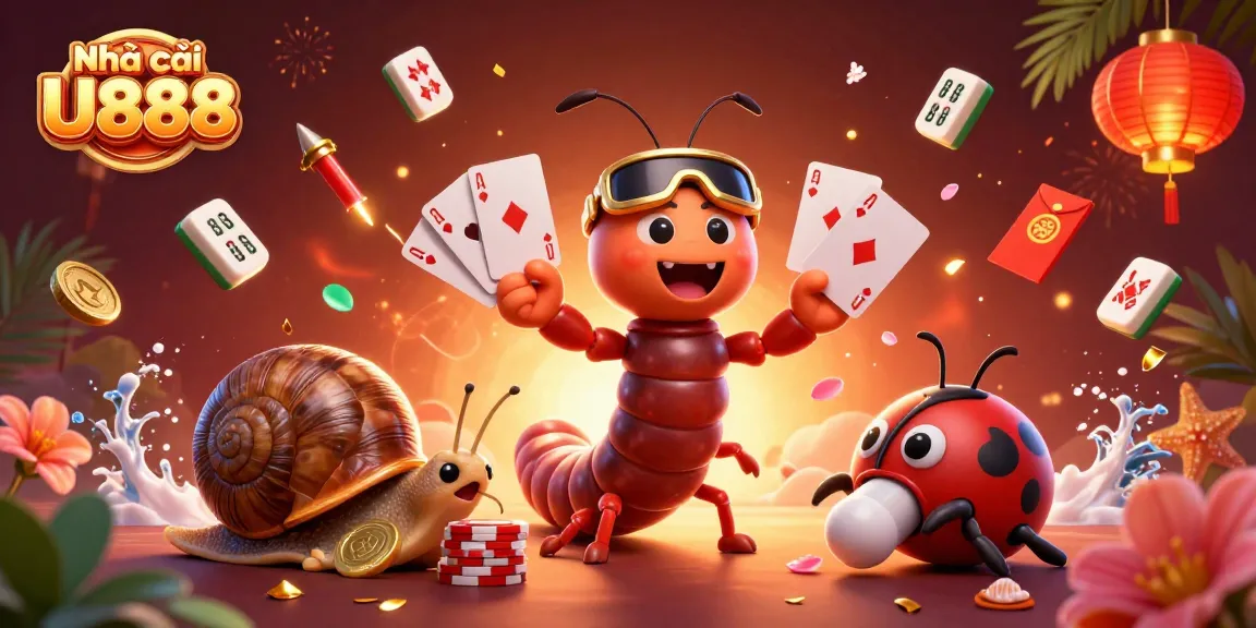 Experience the excitement of Nhà cái U888 with a vibrant 3D casino scene packed with action and detail.